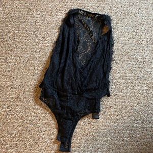 Black laced Topshop bodysuit